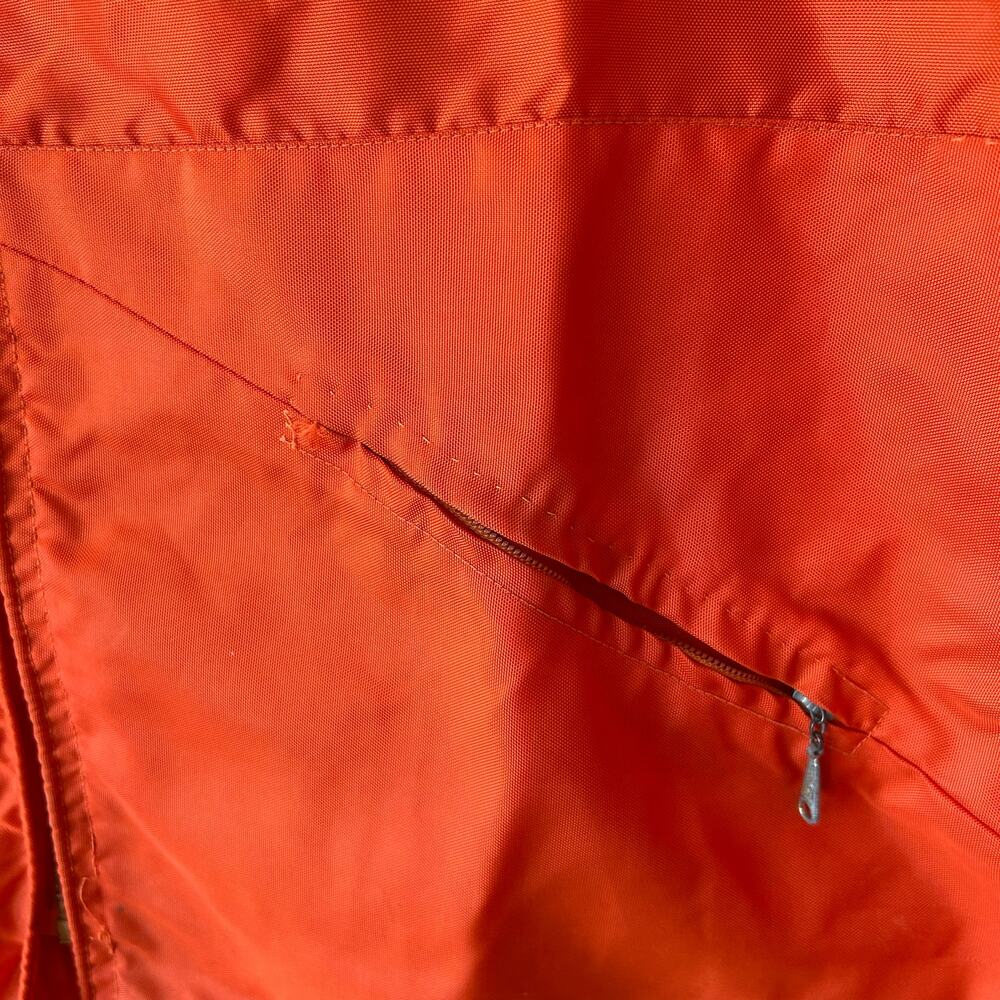 Vintage  Bowlers uniform Jacket Orange Black Stripe Sz Large Canada American cup - Picture 8 of 11